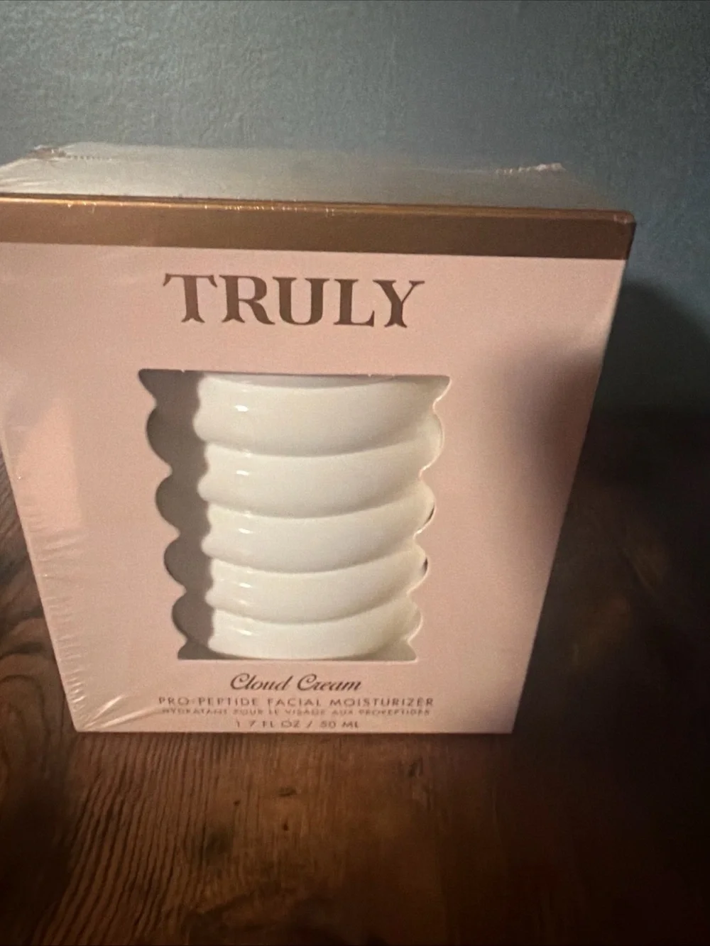 TRULY Cloud Cream Pro-Peptide Moisturizer - Pink & White with Gold Accents